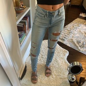 American Eagle ripped skinny jeans